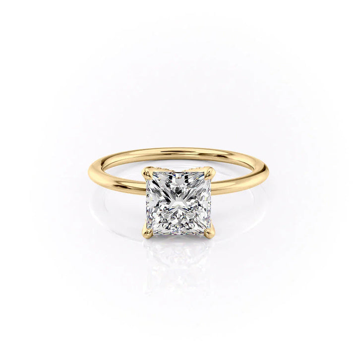 The Petal Liberty Set With Princess Solitaire Lab Diamond 1 Carat 14K Gold#material_14k-gold