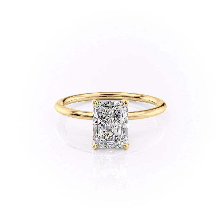 The Petal Liberty Set With Radiant Solitaire Lab Diamond 1 Carat 14K Gold#material_14k-gold