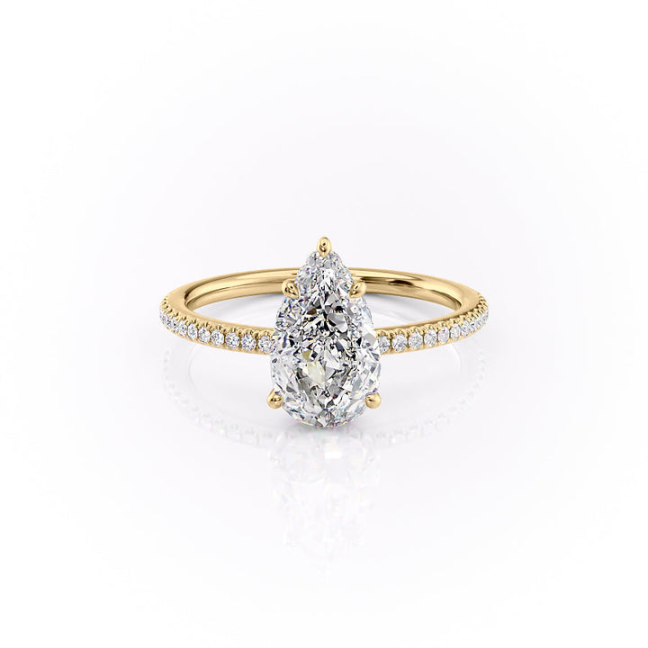 The Phoebe Set With Pear Pave Lab Diamond 1 Carat 18K Gold#material_18k-gold