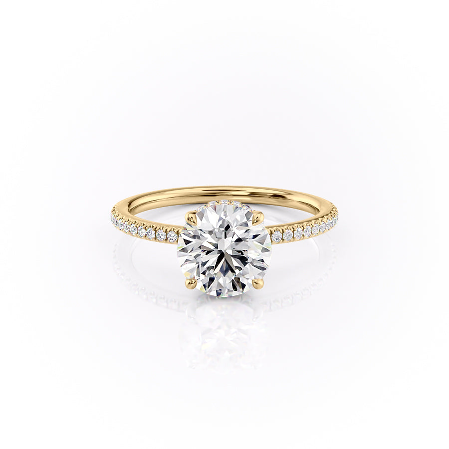 The Phoebe Set With Round Pave Lab Diamond 1 Carat 14K Gold#material_14k-gold