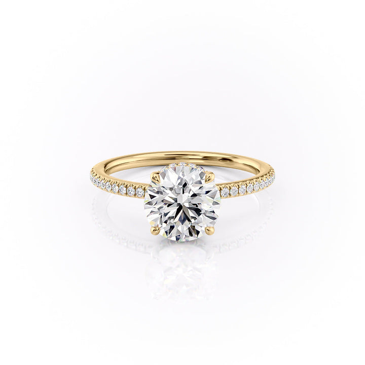 The Phoebe Set With Round Pave Lab Diamond 1 Carat 14K Gold#material_14k-gold