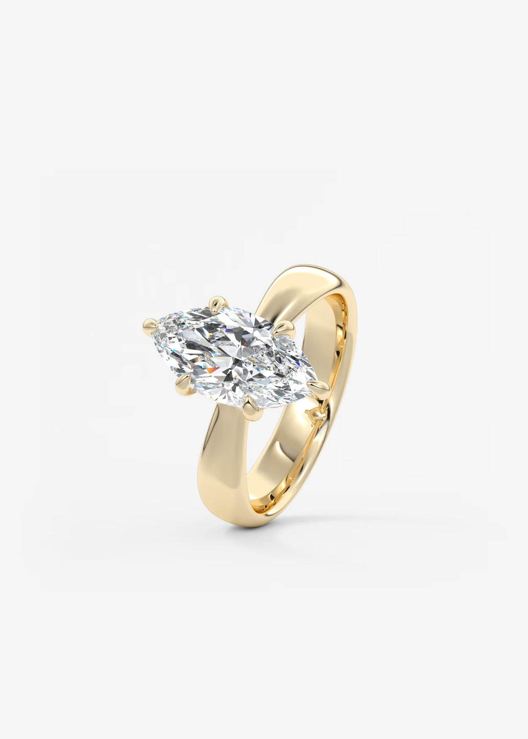 The Pinched Colombe Pinched Marquise Cut Engagement Ring#material_gold