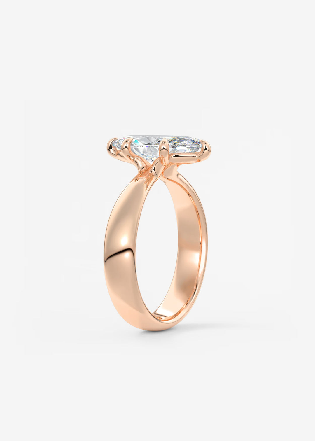 The Pinched Colombe Pinched Marquise Cut Engagement Ring#material_rose