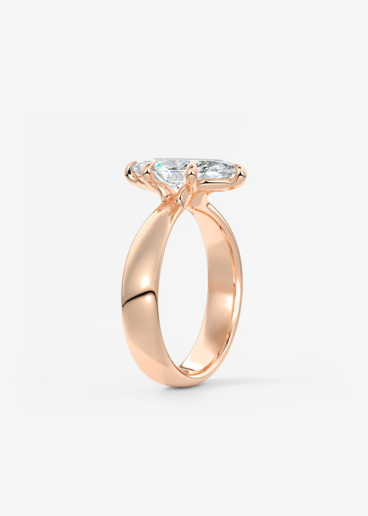 The Pinched Colombe Pinched Marquise Cut Engagement Ring#material_rose