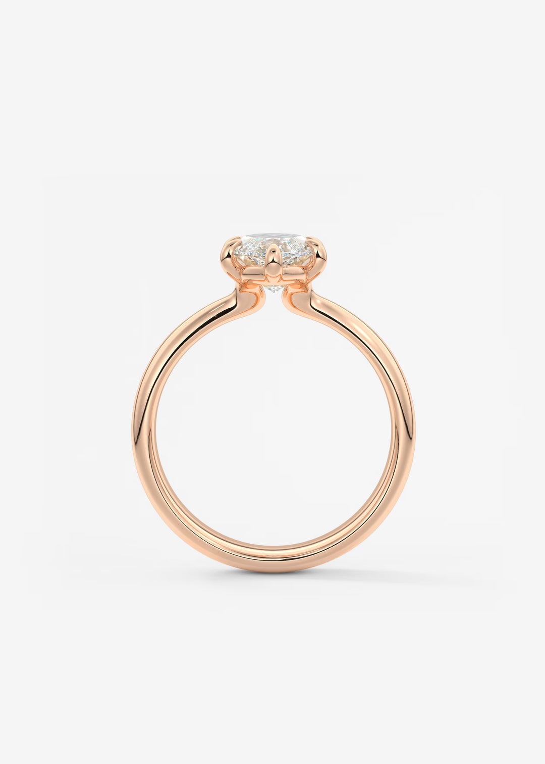 The Pinched Colombe Pinched Marquise Cut Engagement Ring#material_rose