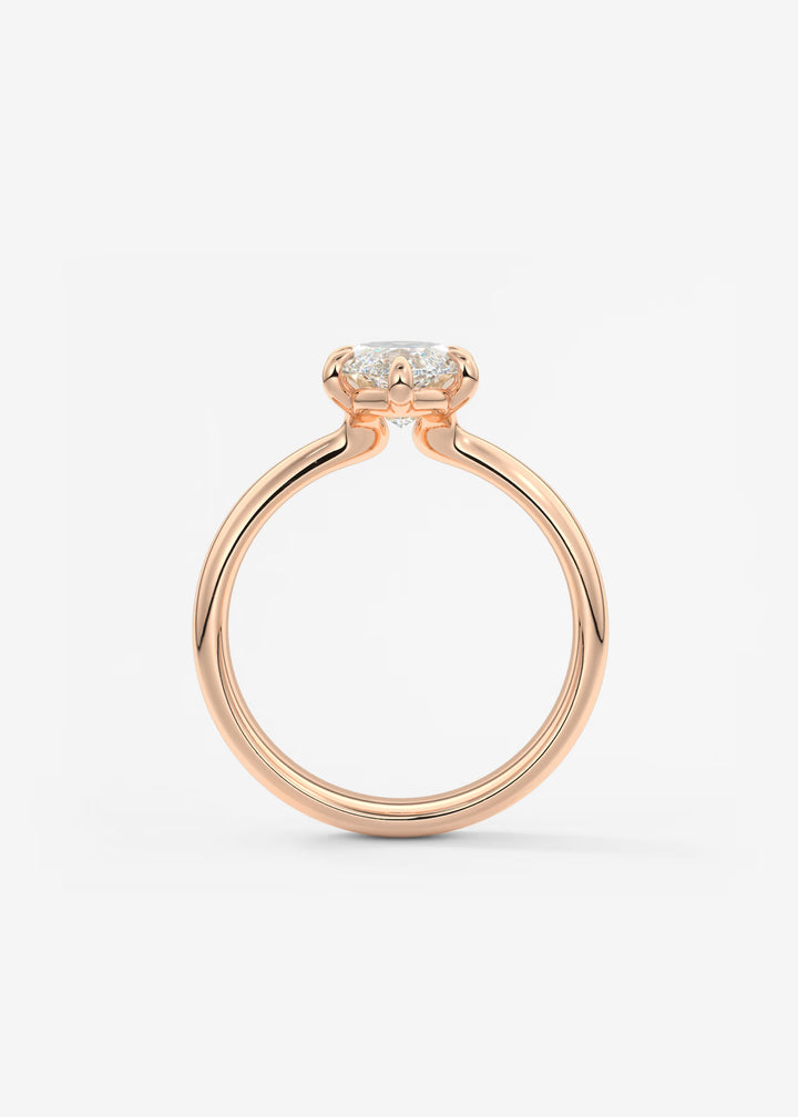 The Pinched Colombe Pinched Marquise Cut Engagement Ring#material_rose