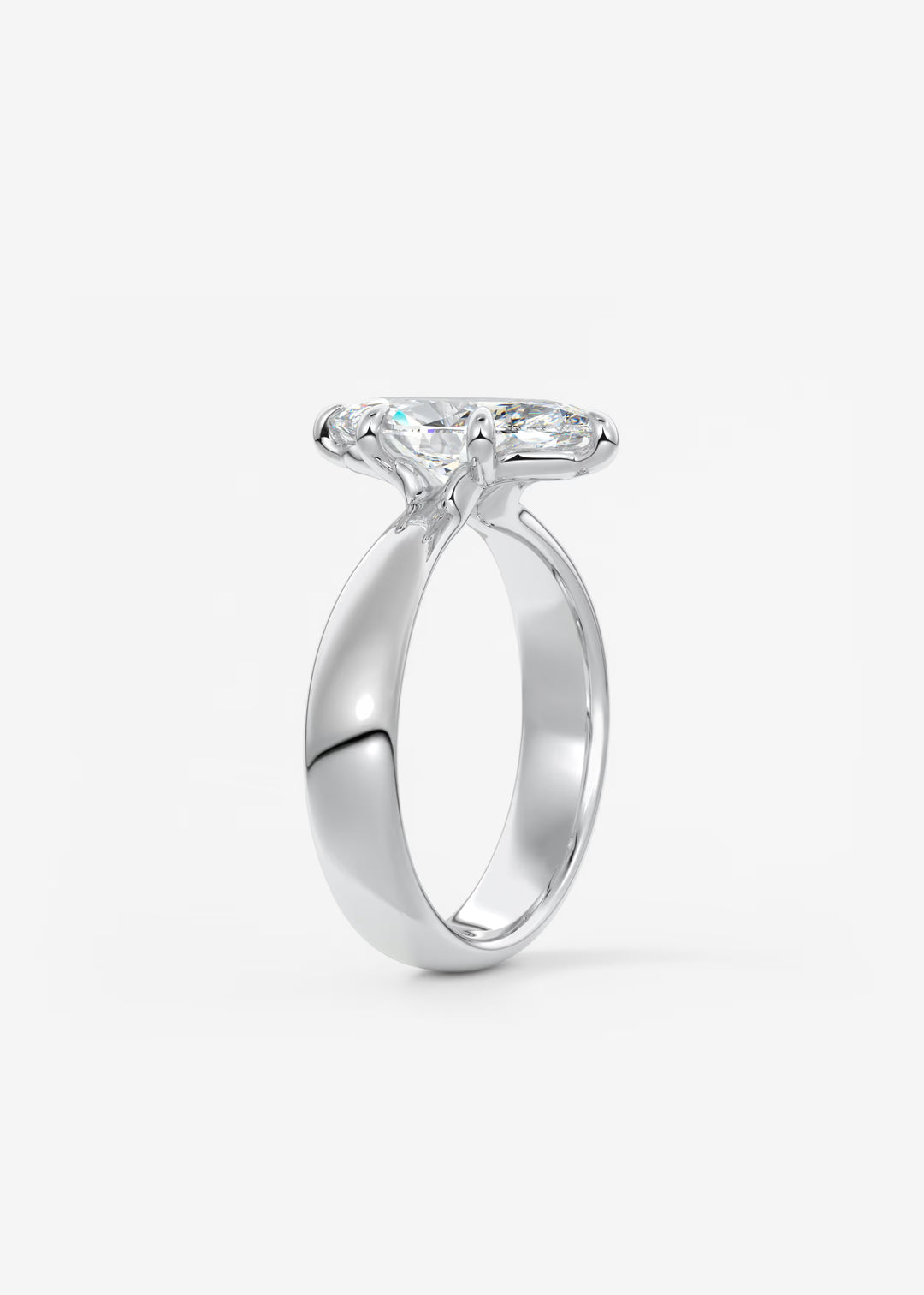 The Pinched Colombe Pinched Marquise Cut Engagement Ring#material_white
