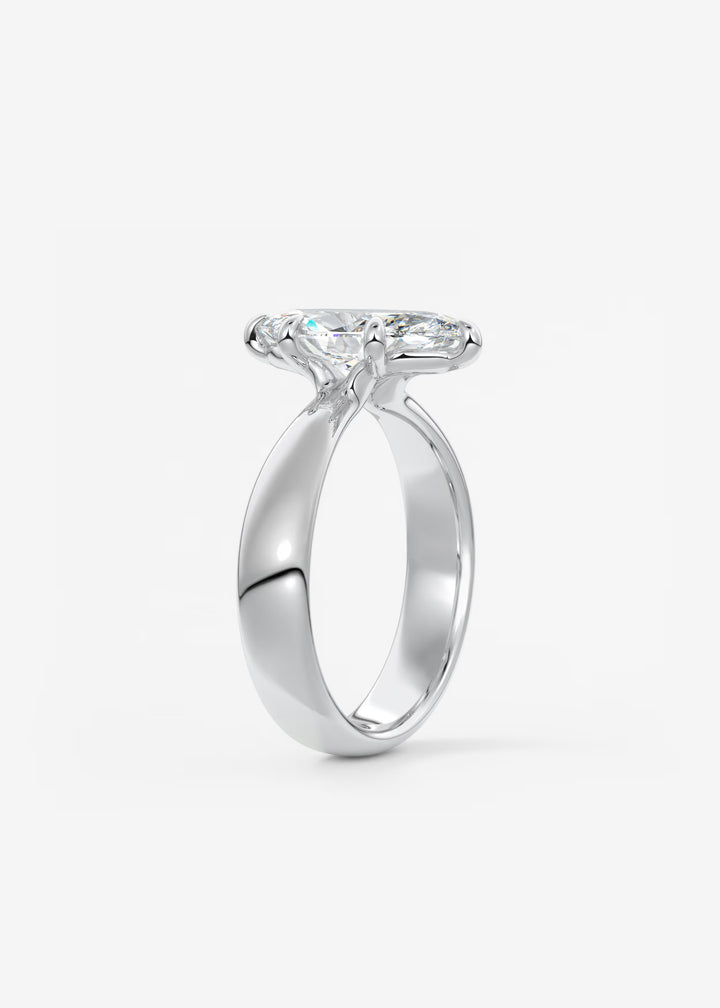 The Pinched Colombe Pinched Marquise Cut Engagement Ring#material_white