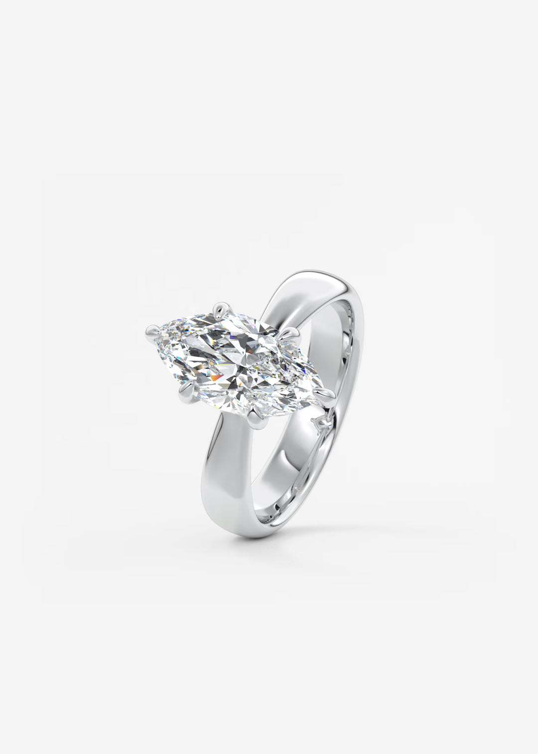 The Pinched Colombe Pinched Marquise Cut Engagement Ring#material_white