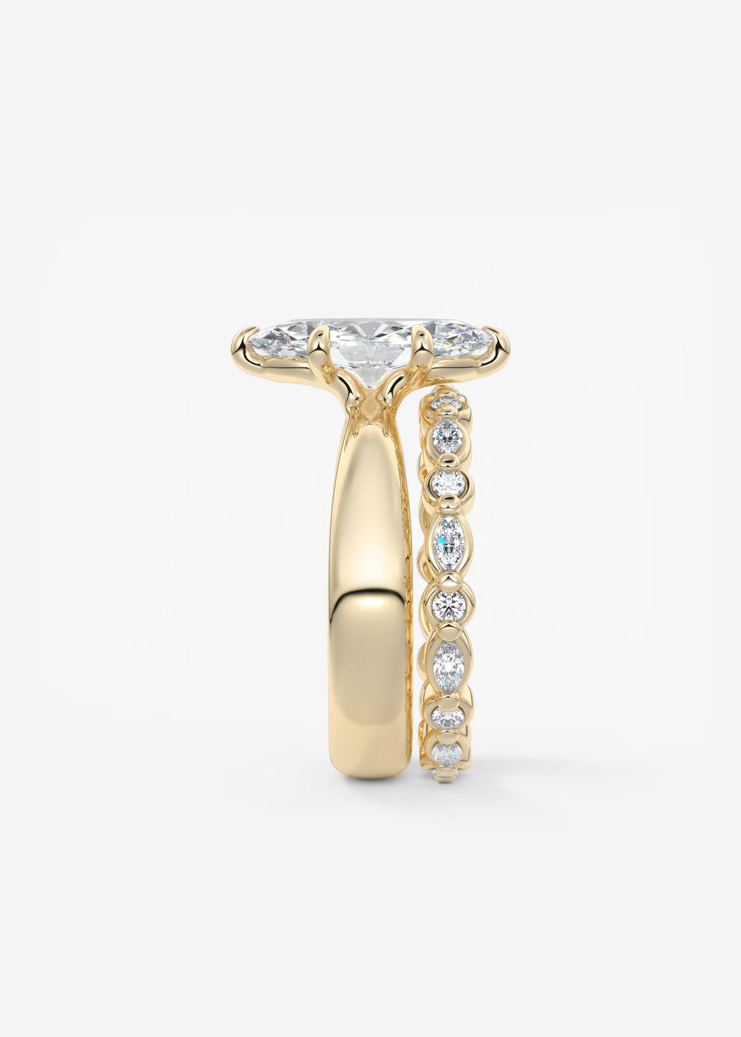 The Pinched Colombe Pinched Marquise Cut Engagement Ring#material_gold