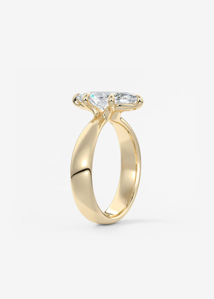 The Pinched Colombe Pinched Marquise Cut Engagement Ring#material_gold