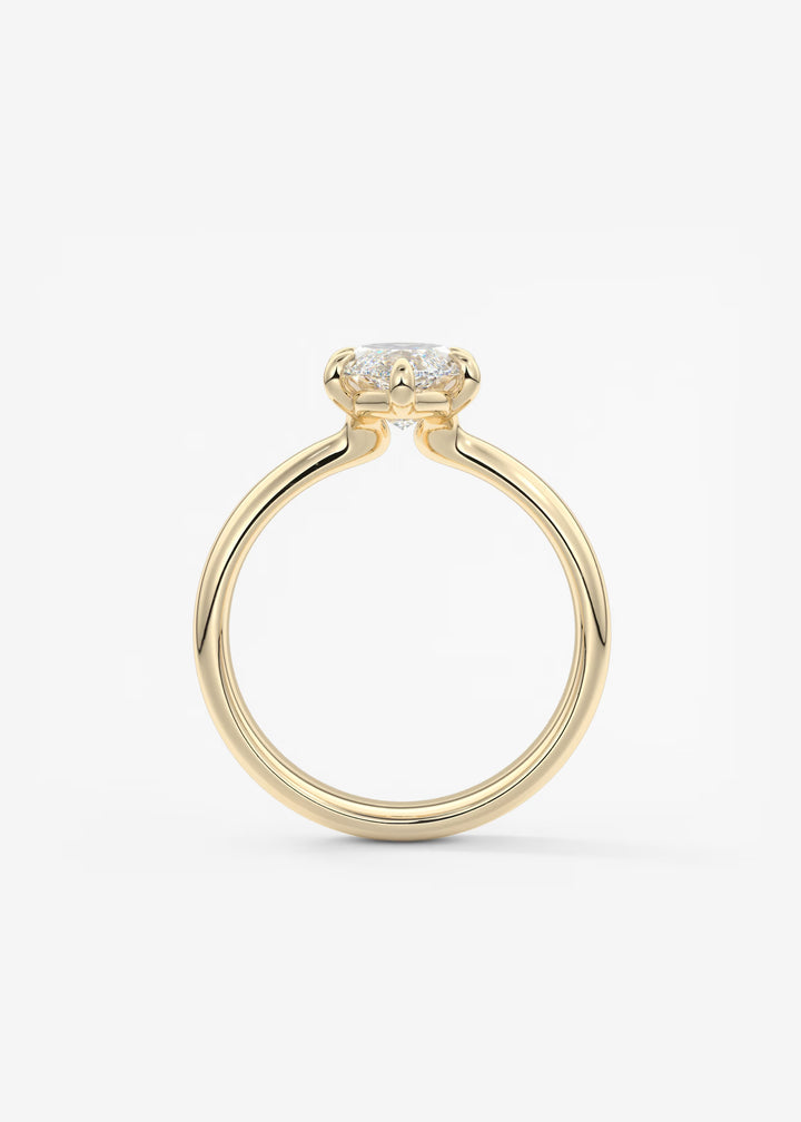 The Pinched Colombe Pinched Marquise Cut Engagement Ring#material_gold
