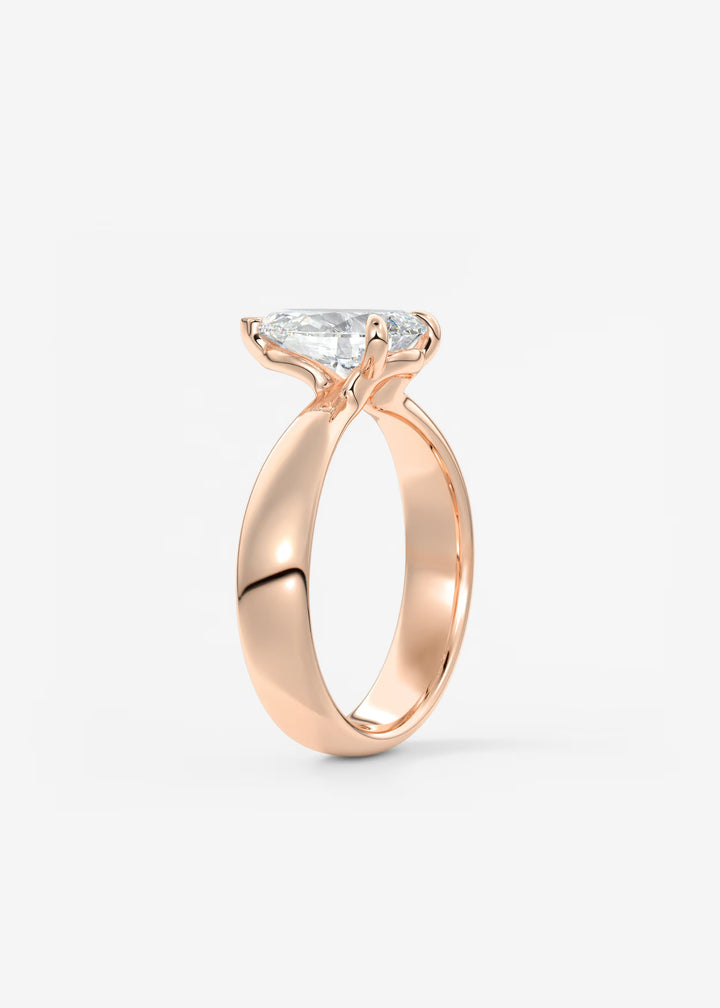 The Pinched Colombe Pinched Pear Cut Engagement Ring#material_rose