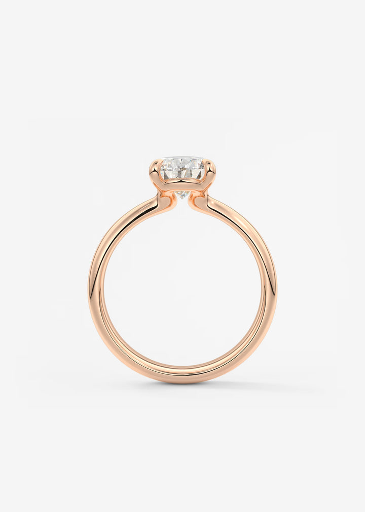 The Pinched Colombe Pinched Pear Cut Engagement Ring#material_rose