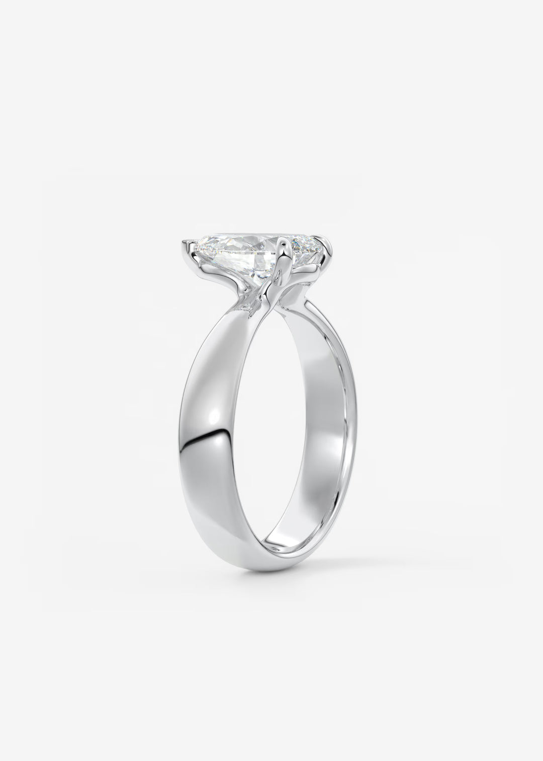 The Pinched Colombe Pinched Pear Cut Engagement Ring#material_white