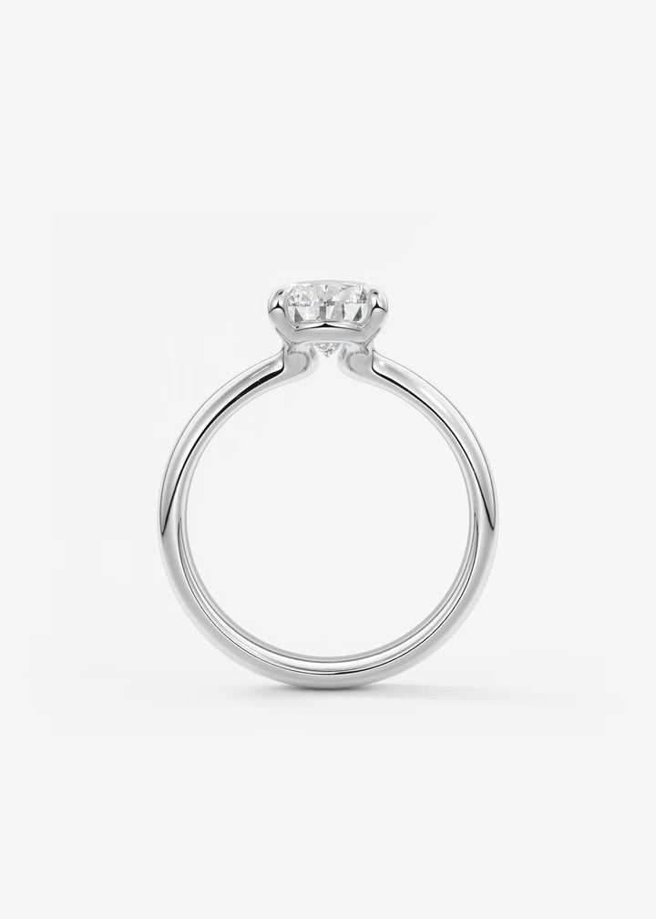 The Pinched Colombe Pinched Pear Cut Engagement Ring#material_white