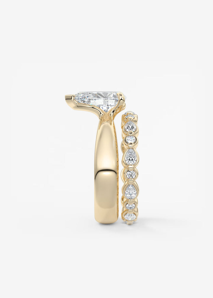The Pinched Colombe Pinched Pear Cut Engagement Ring#material_gold