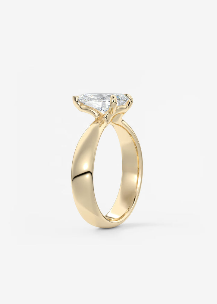 The Pinched Colombe Pinched Pear Cut Engagement Ring#material_gold