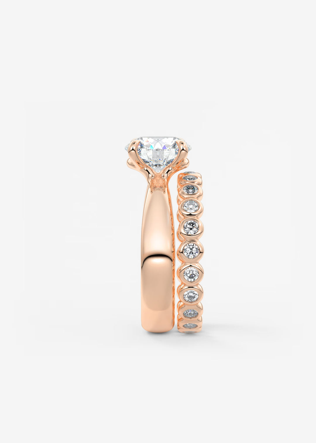 The Pinched Colombe Pinched Round Solitaire Engagement Ring#material_rose