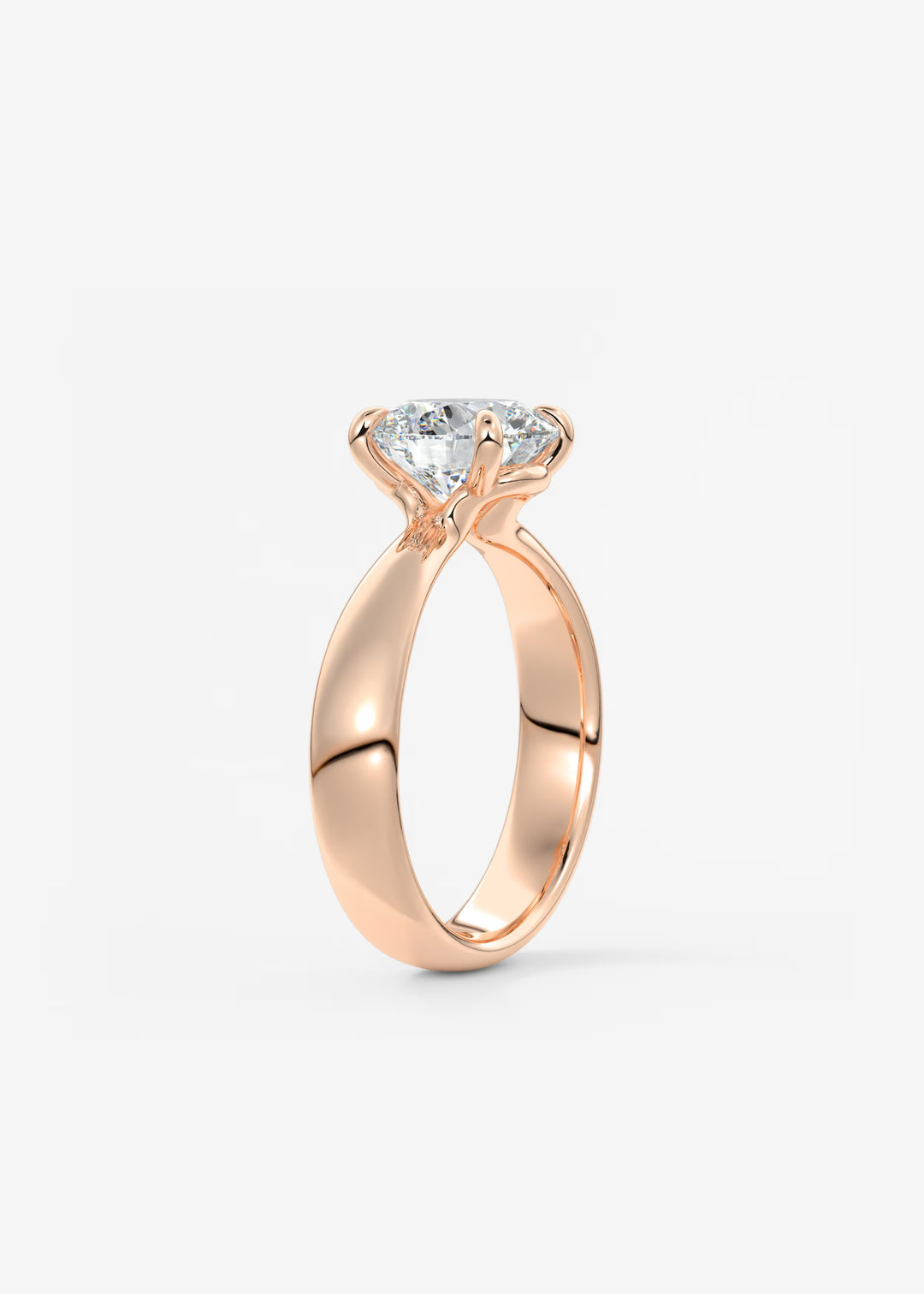 The Pinched Colombe Pinched Round Solitaire Engagement Ring#material_rose