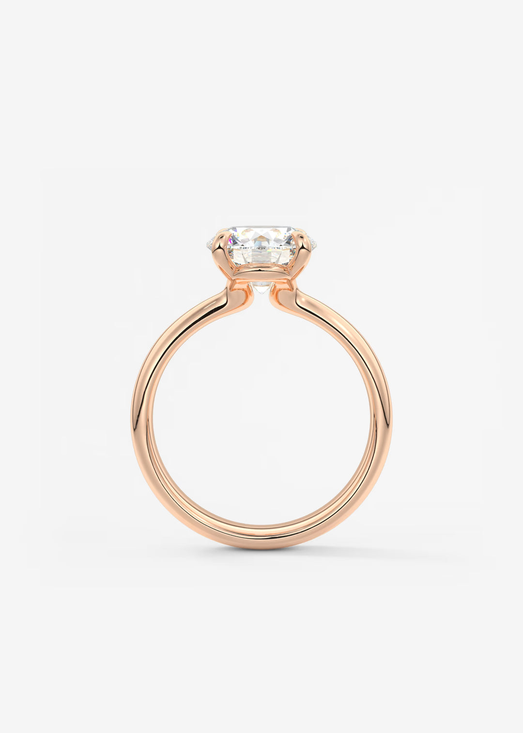 The Pinched Colombe Pinched Round Solitaire Engagement Ring#material_rose