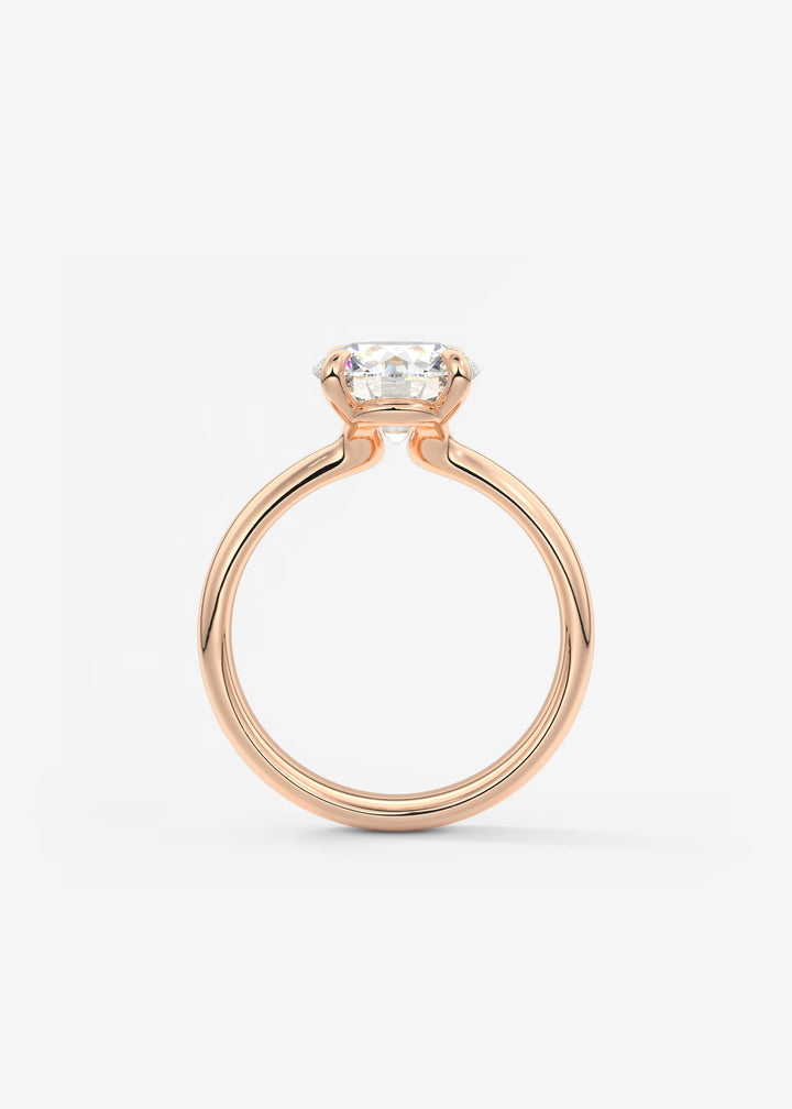 The Pinched Colombe Pinched Round Solitaire Engagement Ring#material_rose