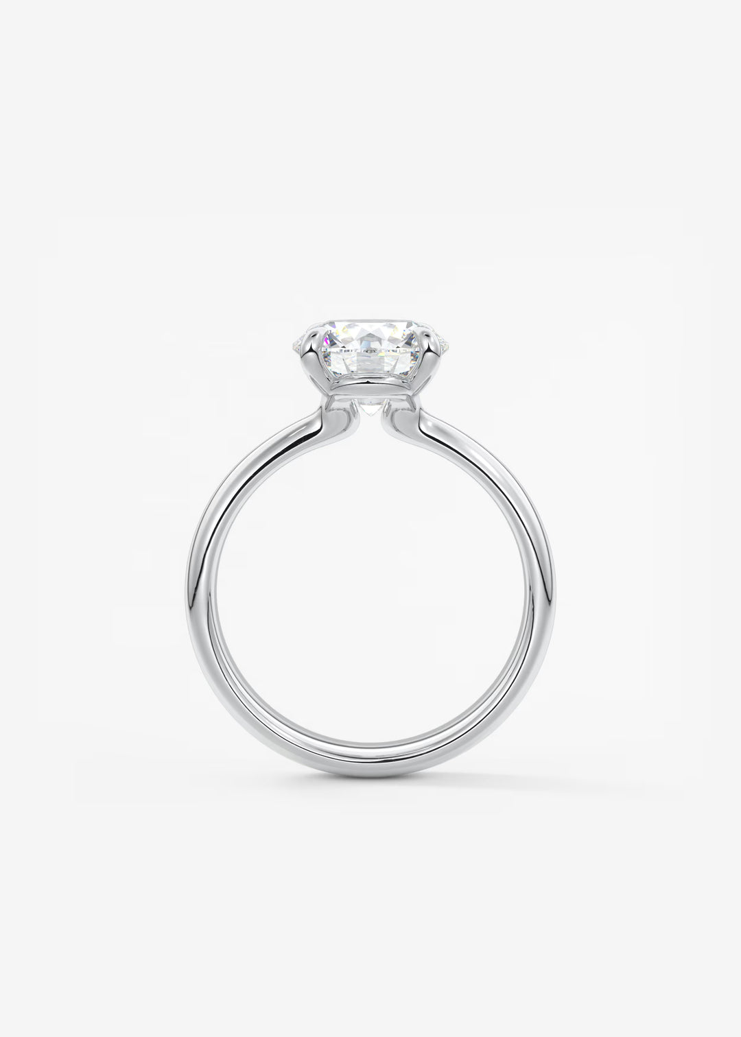 The Pinched Colombe Pinched Round Solitaire Engagement Ring#material_white
