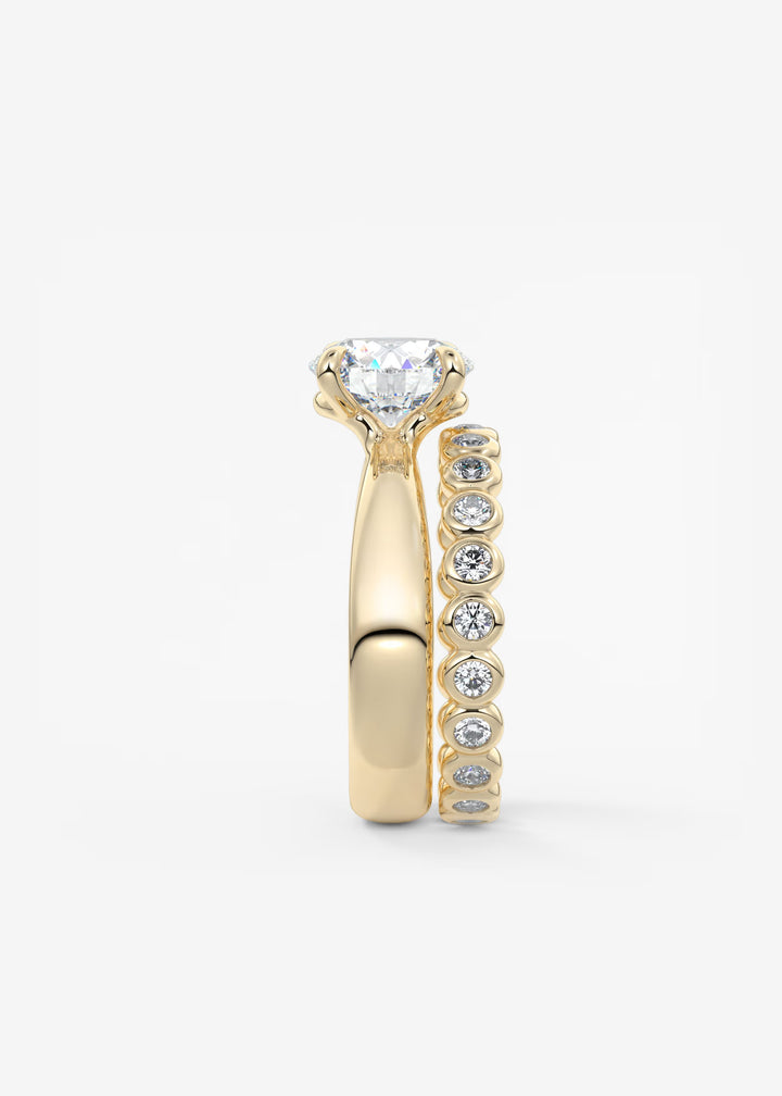 The Pinched Colombe Pinched Round Solitaire Engagement Ring#material_gold