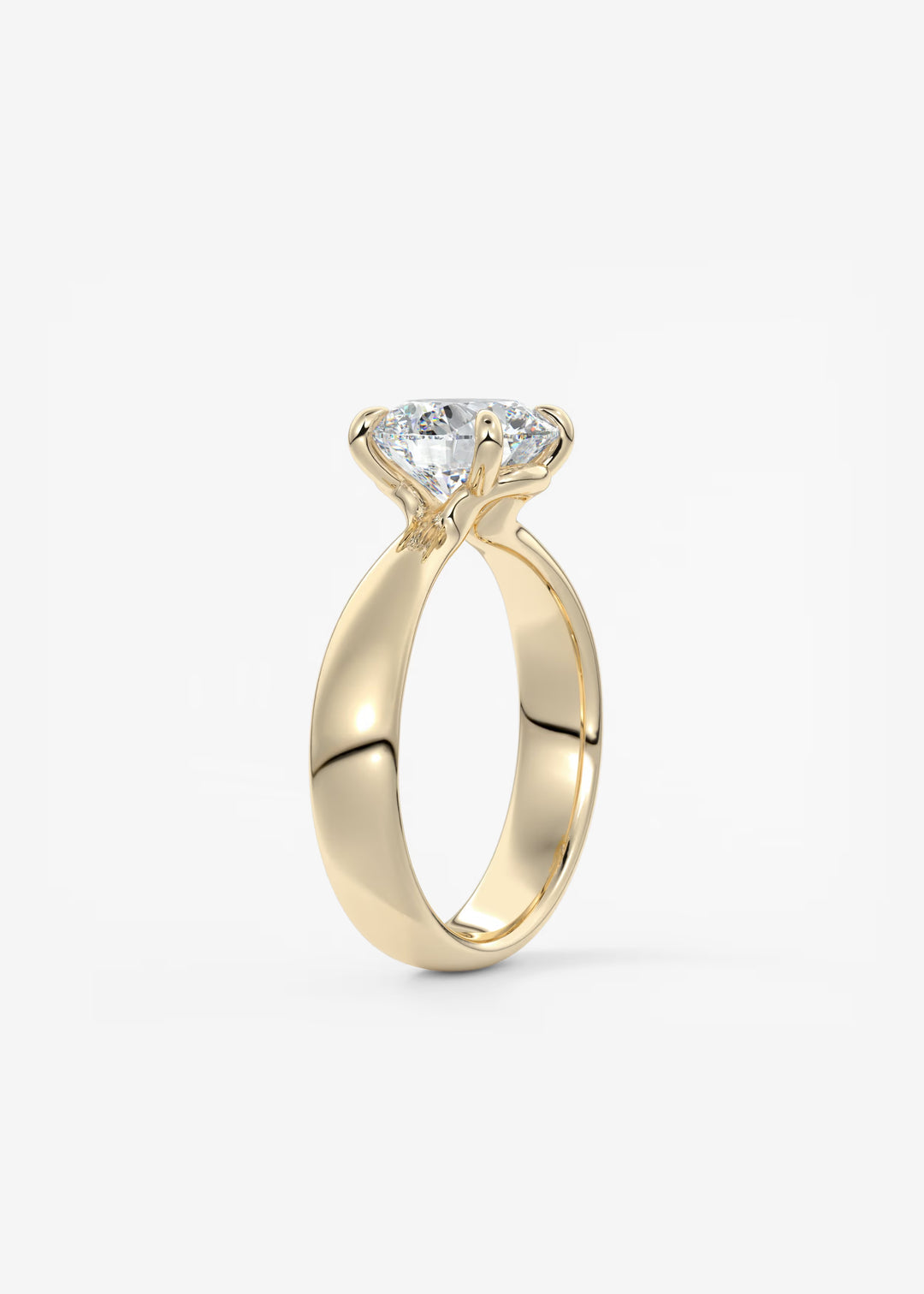 The Pinched Colombe Pinched Round Solitaire Engagement Ring#material_gold