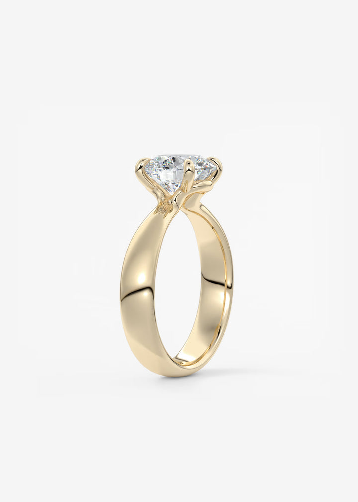 The Pinched Colombe Pinched Round Solitaire Engagement Ring#material_gold