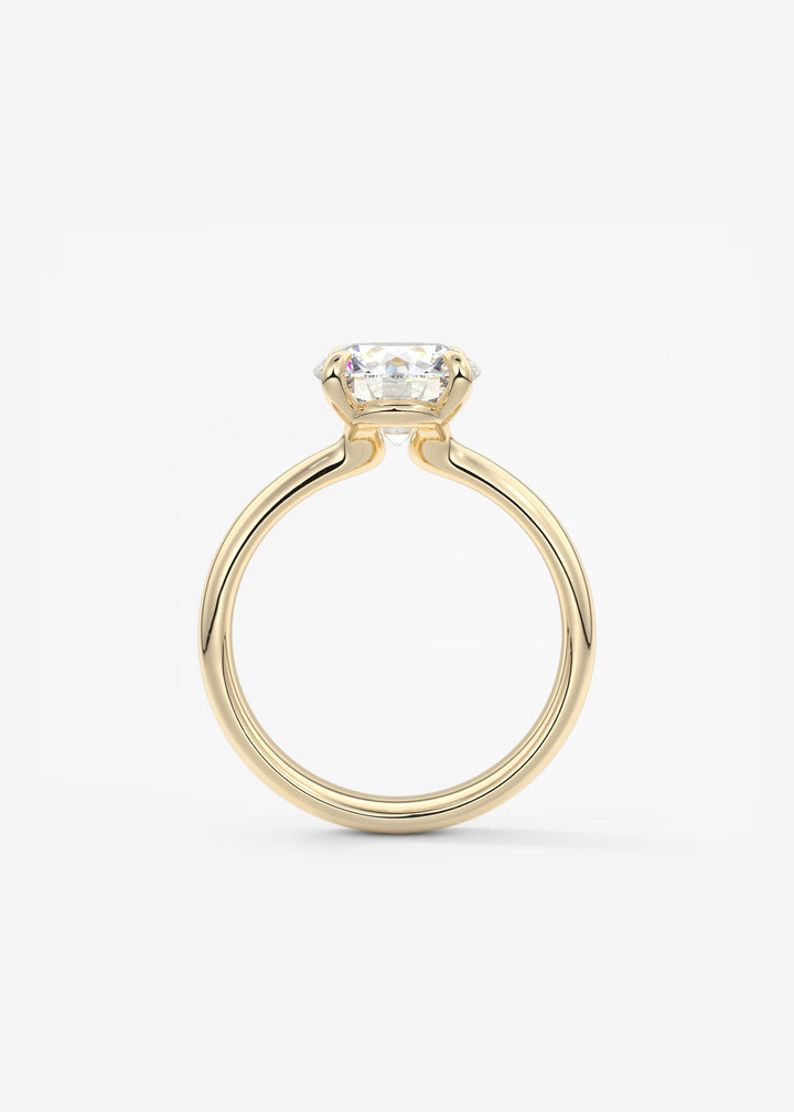 The Pinched Colombe Pinched Round Solitaire Engagement Ring#material_gold