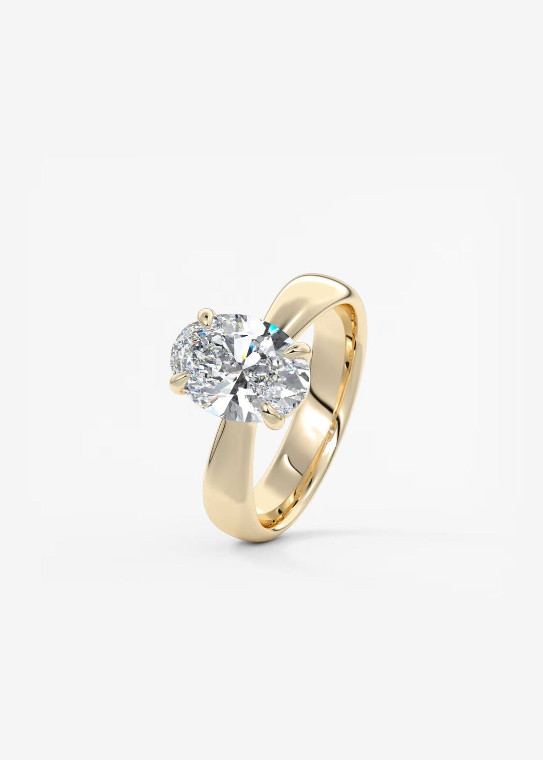 The Pinched Colombe Pinched Oval Cut Engagement Ring#material_gold