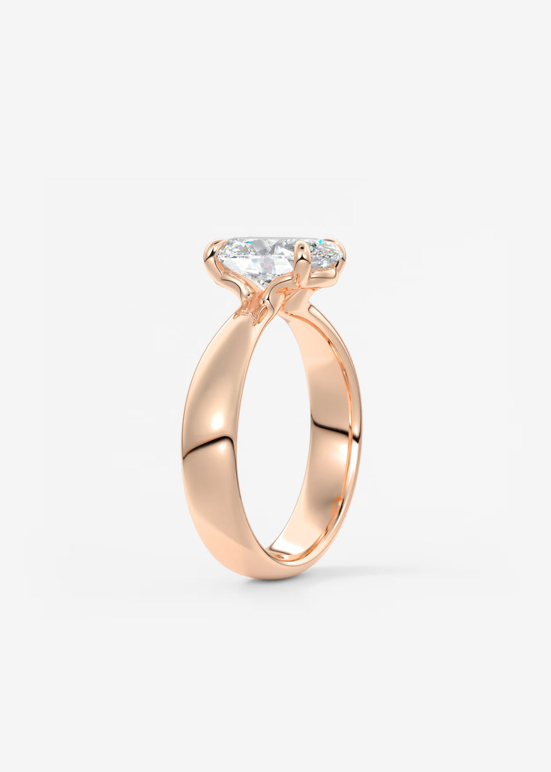 The Pinched Colombe Pinched Oval Cut Engagement Ring#material_rose