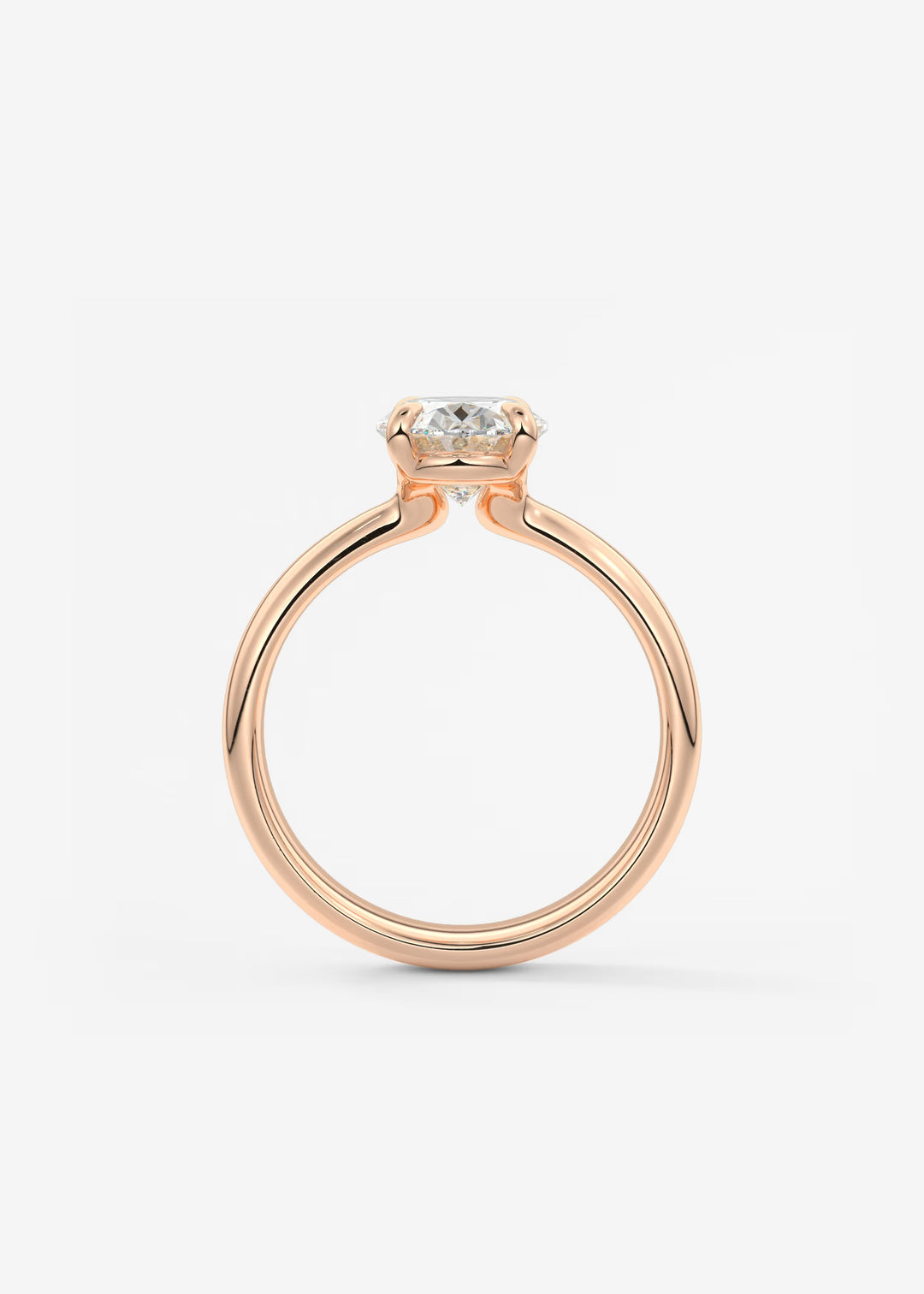 The Pinched Colombe Pinched Oval Cut Engagement Ring#material_rose