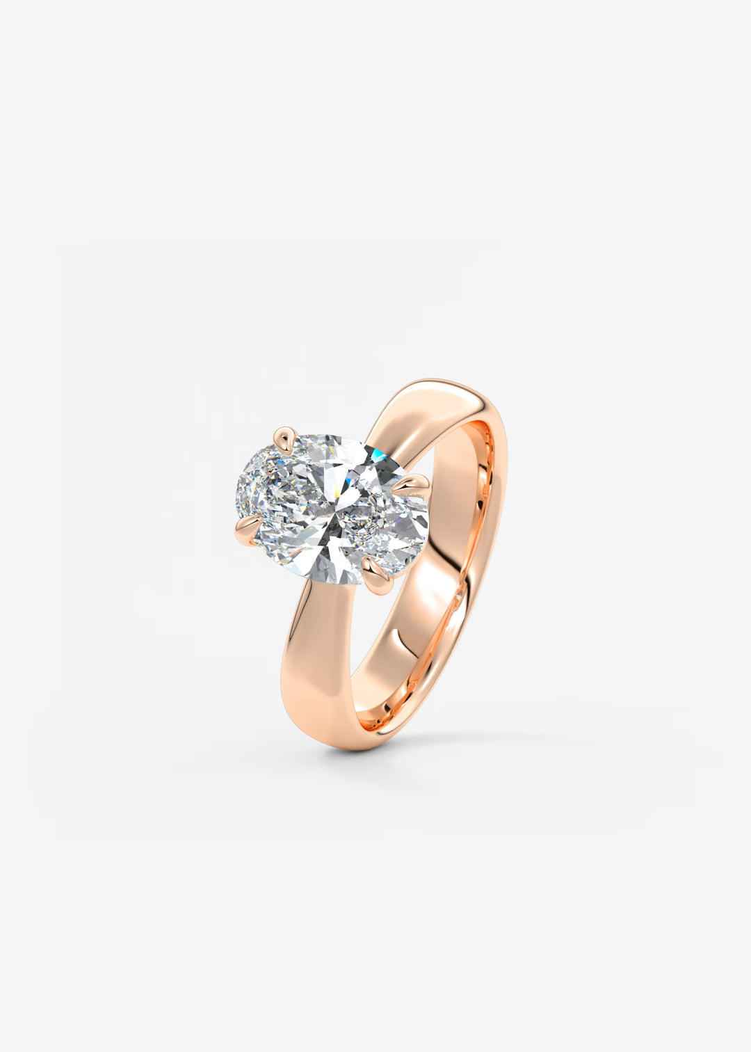 The Pinched Colombe Pinched Oval Cut Engagement Ring#material_rose