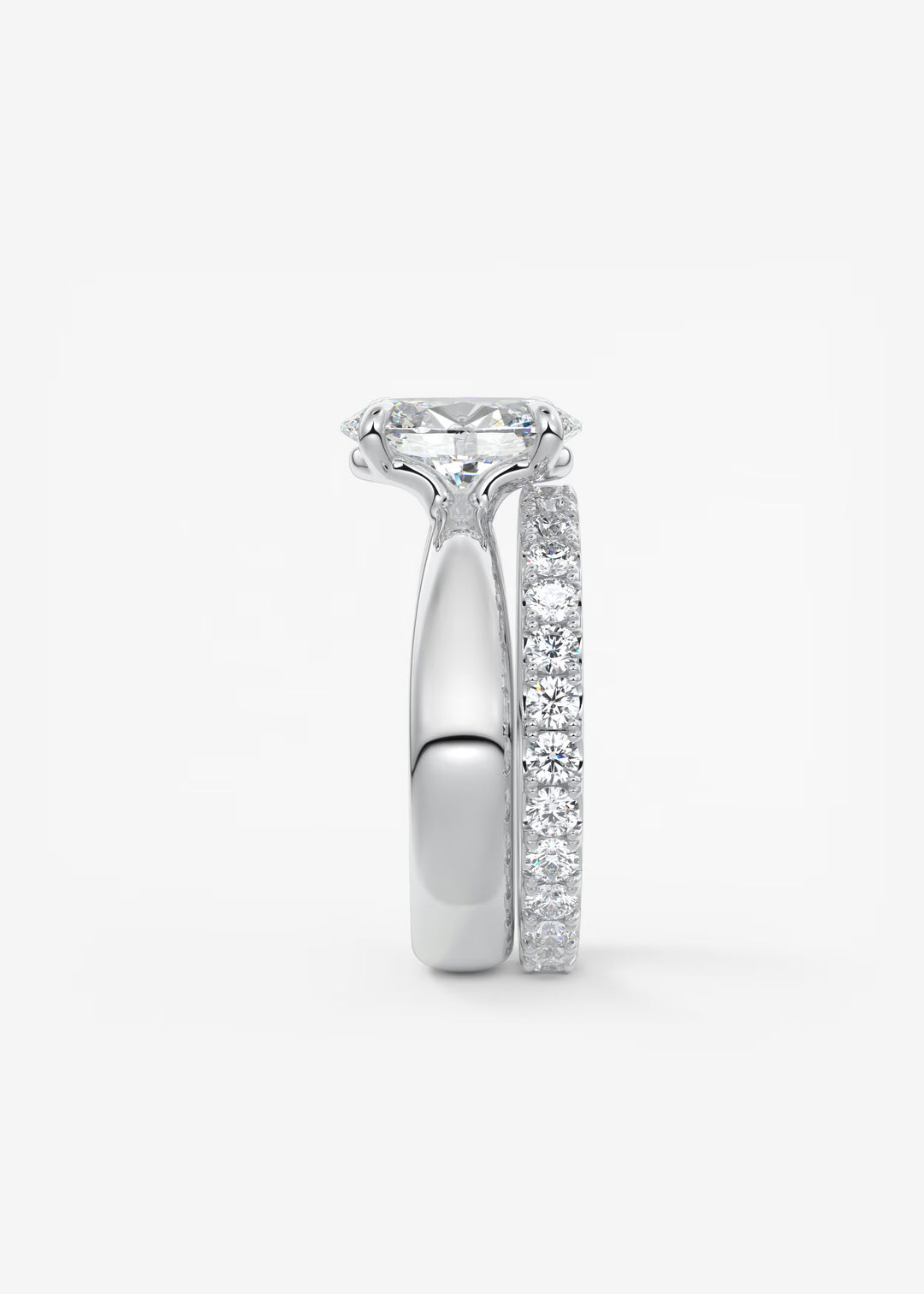 The Pinched Colombe Pinched Oval Cut Engagement Ring#material_white
