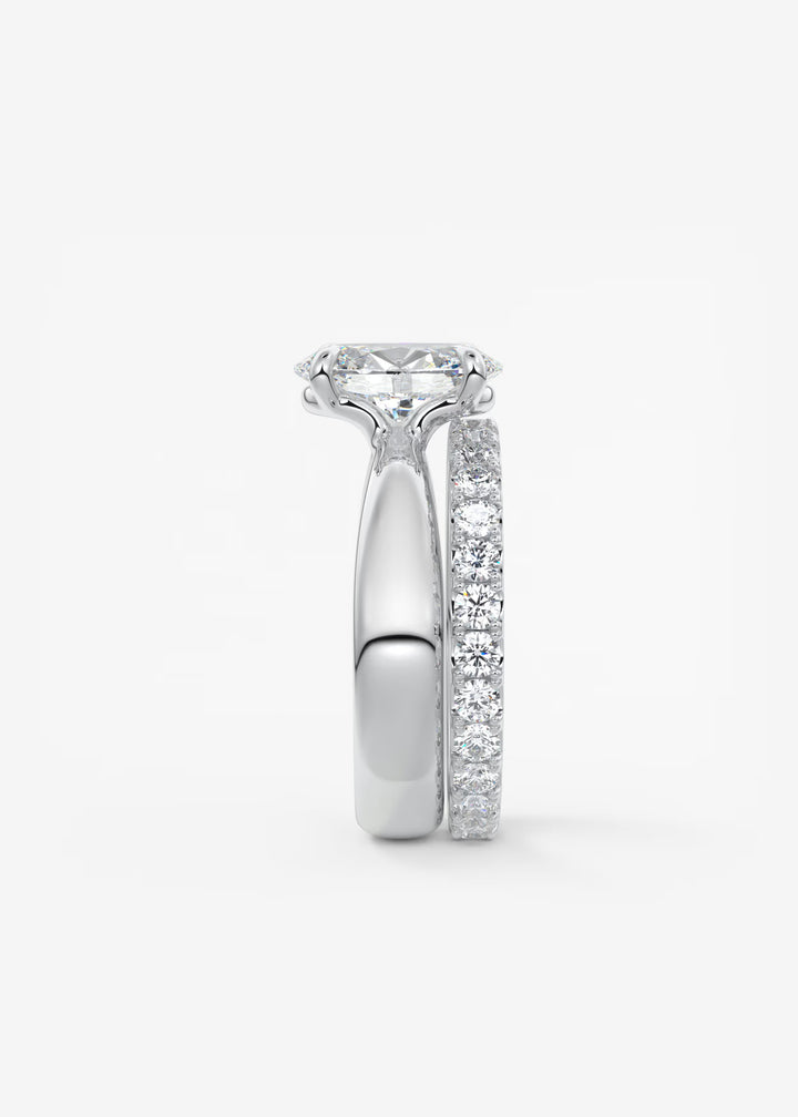 The Pinched Colombe Pinched Oval Cut Engagement Ring#material_white