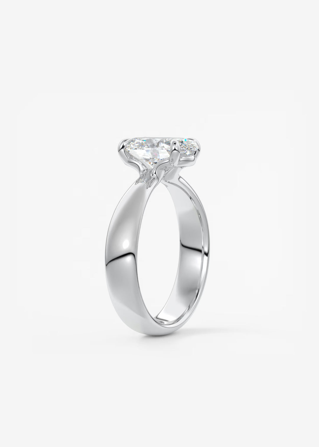 The Pinched Colombe Pinched Oval Cut Engagement Ring#material_white