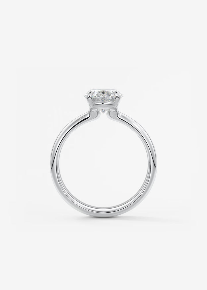 The Pinched Colombe Pinched Oval Cut Engagement Ring#material_white
