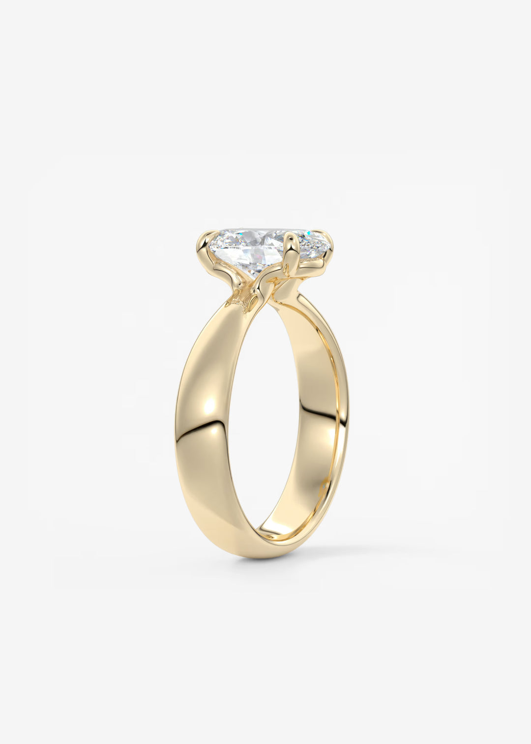 The Pinched Colombe Pinched Oval Cut Engagement Ring#material_gold