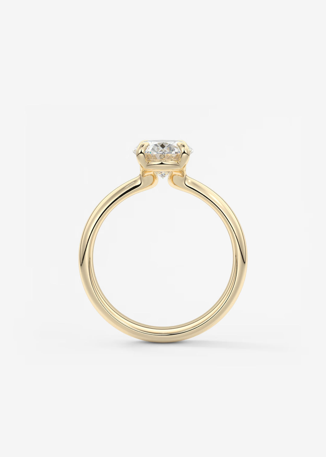 The Pinched Colombe Pinched Oval Cut Engagement Ring#material_gold