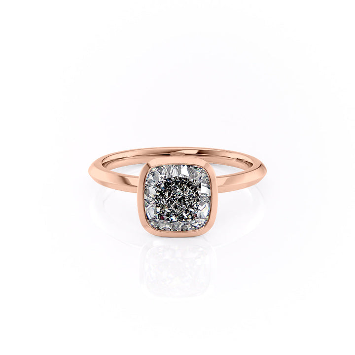 The Razor Bezel Liberty Set With A Cushion Lab Diamond-L'Amour Brilliance #material_rose