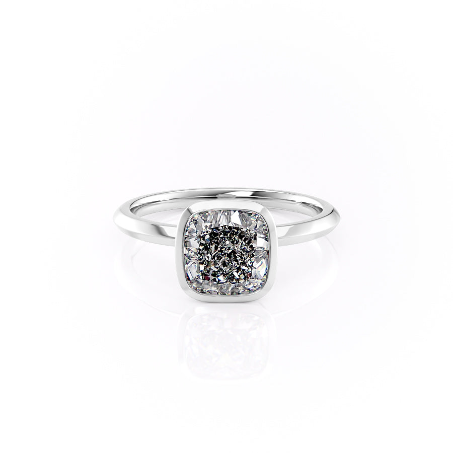 The Razor Bezel Liberty Set With A Cushion Lab Diamond-L'Amour Brilliance #material_white