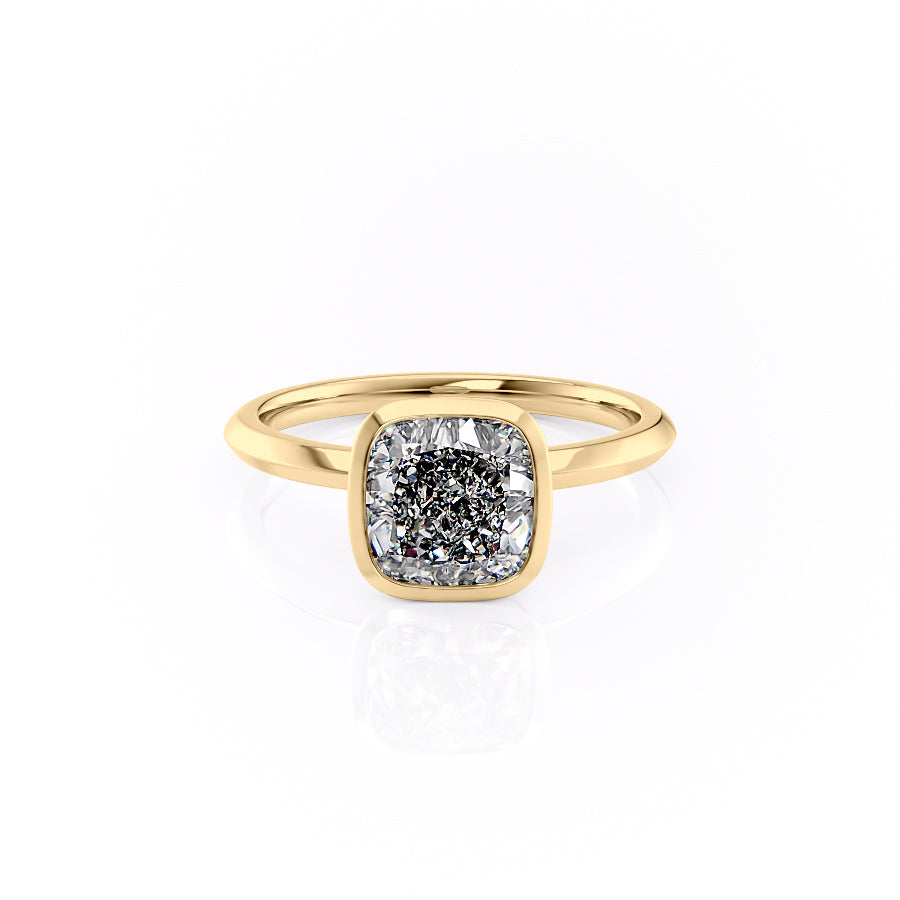 The Razor Bezel Liberty Set With A Cushion Lab Diamond-L'Amour Brilliance #material_gold