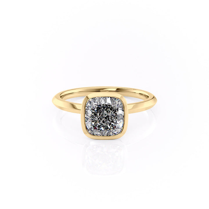 The Razor Bezel Liberty Set With A Cushion Lab Diamond-L'Amour Brilliance #material_gold