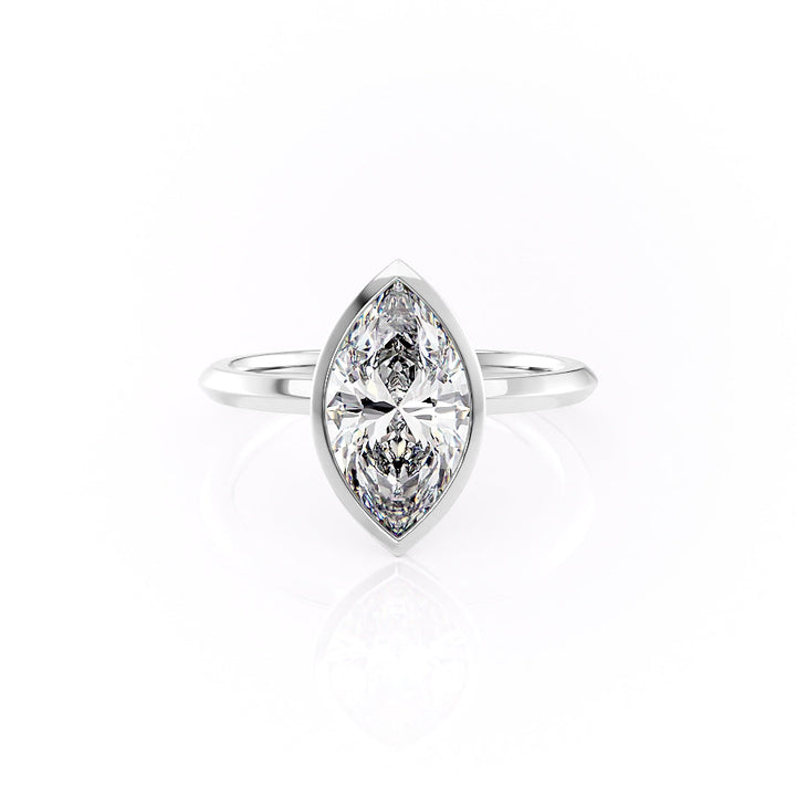 The Razor Bezel Liberty Set With A Marquise Lab Diamond-L'Amour Brilliance #material_white