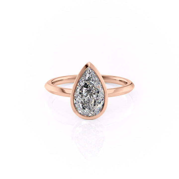 The Razor Bezel Liberty Set With A Pear Lab Diamond-L'Amour Brilliance #material_rose