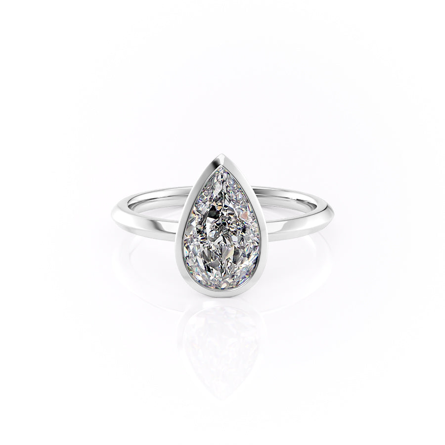 The Razor Bezel Liberty Set With A Pear Lab Diamond-L'Amour Brilliance #material_white