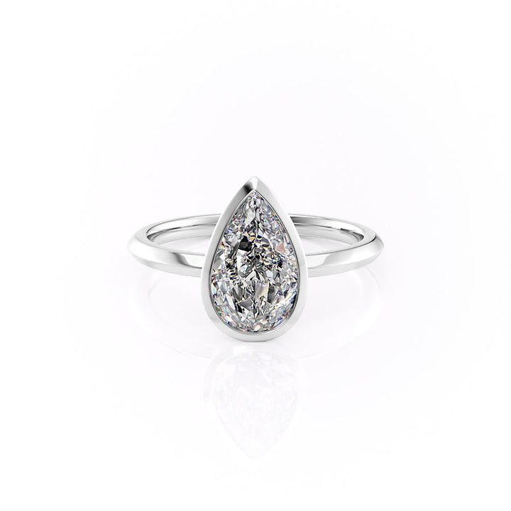 The Razor Bezel Liberty Set With A Pear Lab Diamond-L'Amour Brilliance #material_white