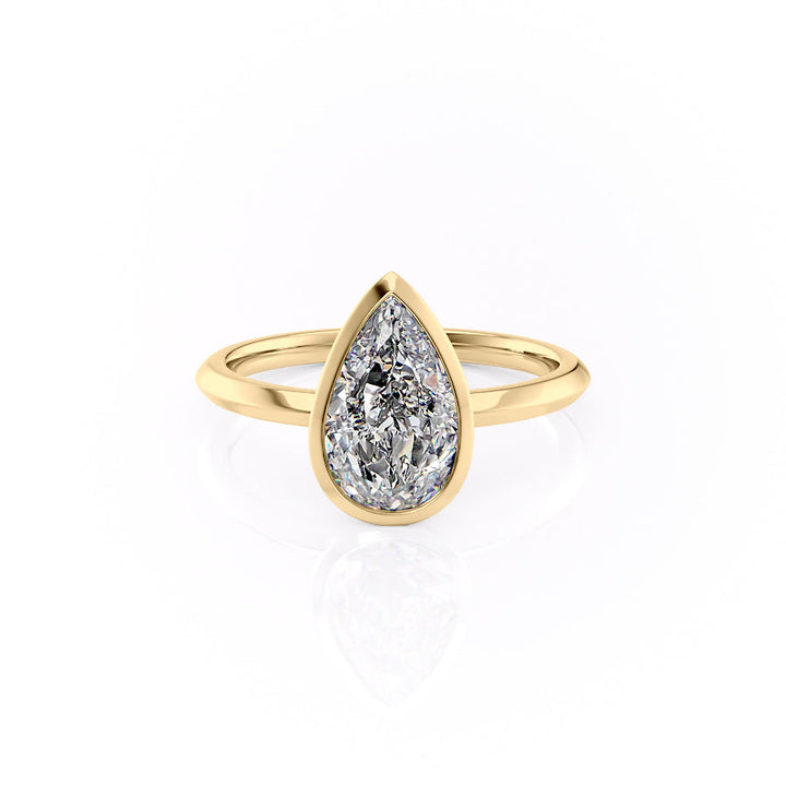 The Razor Bezel Liberty Set With A Pear Lab Diamond-L'Amour Brilliance #material_gold